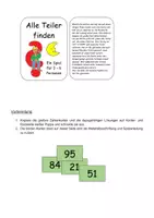 Vorschau - Spiele - Finde alle Teiler - ein Spiel für schnelle Rechner - Deckblatt