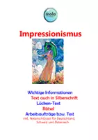 Vorschau - Arbeitsblätter - Impressionismus (Informationen, Test/Fragen, Rätsel usw.) - Deckblatt