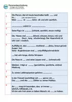 Vorschau - Arbeitsblätter - Personenbeschreibung: Vorlage zum Ausfüllen män./weibl. - Seite 2