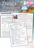 Vorschau - Unterrichtsreihen - Chemie Unterrichtseinheit Die Redoxreaktion mit Sauerstoff - Deckblatt