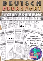 Vorschau - Arbeitsblätter - Sommer Knobelaufgaben Kindergarten und Erste Klasse - Deckblatt
