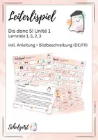 Vorschau - Spiele - Leiterlispiel Französisch Dis Donc 5 - Unité 1 (exkl. plus) - Deckblatt