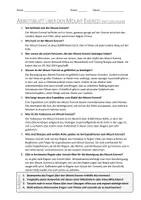 Vorschau - Arbeitsblätter - AB mit Fragen zum Thema "Mount Everest" + Lösungsblatt + Mindmap + Infografik - Seite 3