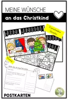 Vorschau - Arbeitsblätter - Brief an das Christkind - Postkarte schreiben - Weihnachtswünsche - Deckblatt