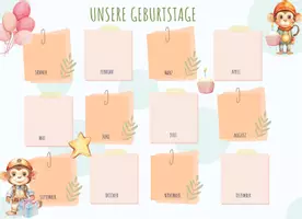 Vorschau - Poster - Klassentier Affe – Geburtstagskalender | Grundschule - Seite 2