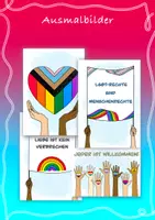 Vorschau - Mal- und Bastelvorlagen - Pride month Ausmalbilder - LGBTQIA+ Rechte 🌈 - Deckblatt