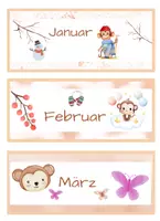 Vorschau - Mal- und Bastelvorlagen - Kalender- Tafelkalender + Wetteranzeige für die Affenklasse - Seite 1