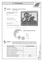 Vorschau - Arbeitsblätter - Die Planeten | Sachunterricht Grundschule Klasse 3-4 | Sonne, Erde, Mars, Weltraum, Sonnensystem | Arbeitsblätter, Kopiervorlagen, Freiarbeit mit Lösungen - Deckblatt