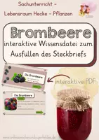 Vorschau - Interaktives Material - Die Brombeere - interaktive Wissenskartei - Deckblatt