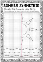 Vorschau - Arbeitsblätter - Symmetrie im Sommer – Achsensymmetrie & Spiegelpunkte konstruieren | 10 differenzierte Arbeitsblätter 5.–6. Klasse - Seite 3