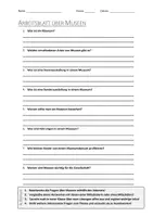 Vorschau - Arbeitsblätter - AB mit Fragen zum Thema "Museum" + Lösungsblatt + Infografik - Deckblatt