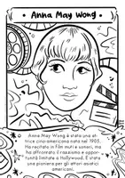 anteprima - Materiale per pittura e bricolage - Set di Pagine da Colorare su Yuri Kochiyama e Anna May Wong - Pagina 3