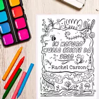 anteprima - Materiale per pittura e bricolage - Pagine da Colorare con Frasi e Messaggi di Consapevolezza Ambientale - Pagina 2