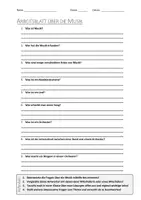 Vorschau - Arbeitsblätter - AB mit Fragen zum Thema "Musik" + Lösungsblatt + Mindmap + Infografik - Deckblatt