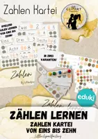 Vorschau - Arbeitsblätter - Zählen lernen - Zahlenkartei von Eins bis Zehn zum Belegen. Zahlenraum 1-10 - Seite 1