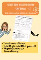 Vorschau - Arbeitsblätter - Written Discussion Englisch: Tattoos - Deckblatt