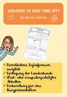 Vorschau - Arbeitsblätter - New York City: Fact file für eine Sehenswürdigkeit - Deckblatt