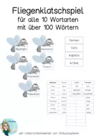 Vorschau - Spiele - Fliegenklatschspiel - alle 10 Wortarten - Deckblatt