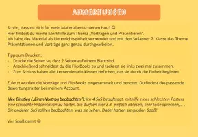 Vorschau - Unterrichtsreihen - Flip Book/Merkhilfe: Einen guten Vortrag halten - Seite 3