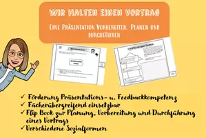 Vorschau - Unterrichtsreihen - Flip Book/Merkhilfe: Einen guten Vortrag halten - Deckblatt