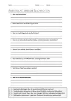 Vorschau - Arbeitsblätter - AB mit Fragen zum Thema "Nachrichten" + Lösungsblatt + Infografik - Deckblatt