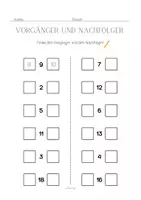 Vorschau - Stationenlernen - Arbeitsblatt Vorgänger und Nachfolger - Deckblatt