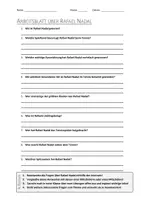 Vorschau - Arbeitsblätter - AB mit Fragen zum Thema "Rafael Nadal" + Lösungsblatt + Infografik - Deckblatt