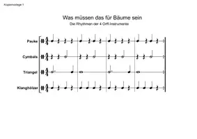 Vorschau - Arbeitsblätter - Was müssen das für Bäume sein - Spielen mit Orff - Seite 3