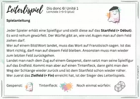 Vorschau - Spiele - Leiterlispiel Französisch Dis Donc 6 - Unité 1 (plus) - Seite 3