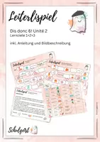 Vorschau - Spiele - Leiterlispiel Französisch Dis Donc 6 - Unité 2 (exkl. plus) - Deckblatt
