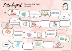 Vorschau - Spiele - Leiterlispiel Französisch Dis Donc 6 - Unité 2 (exkl. plus) - Seite 2