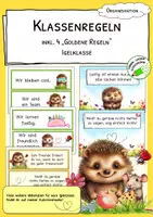 Vorschau - Anderer Materialtyp - Klassenregeln - Igelklasse - Deckblatt