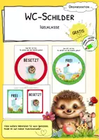 Vorschau - Anderer Materialtyp - Kloschilder - WC-Schilder - Igelklasse - GRATIS - Deckblatt