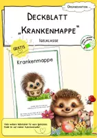 Vorschau - Anderer Materialtyp - Krankenmappe - Deckblatt - Igelklasse - GRATIS - Deckblatt