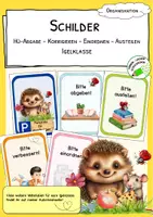 Vorschau - Anderer Materialtyp - Schilder - HÜ-Abgabe-Korrektur-Ordnung - Igelklasse - Deckblatt