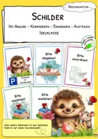 Vorschau - Anderer Materialtyp - Schilder - Hausübung-abgeben-einordnen-korrigieren - Igelklasse - Deckblatt