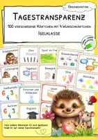 Vorschau - Anderer Materialtyp - Tagestransparenz - Kärtchen für die Igelklasse - Deckblatt