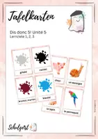 Vorschau - Präsentationen/Tafelbilder - Tafelkarten Französisch Dis Donc 5 - Unité 5 (exkl. plus) - Deckblatt