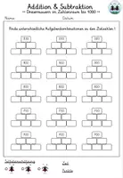 Vorschau - Arbeitsblätter - Rechenmauern - Addition & Subtraktion | Zahlenraum bis 1000 | Dreiermauern - Seite 3