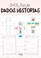 Vista previa - Hojas de trabajo - Verano: Dado cuenta historias (cast/eng) - Portada