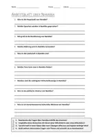 Vorschau - Arbeitsblätter - AB mit Fragen zum Thema "Namibia" + Lösungsblatt + Infografik - Deckblatt