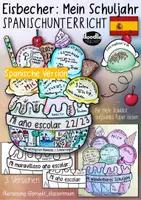 Vorschau - Arbeitsblätter - Eisbecher: Mi año escolar / Schuljahr - Spanischunterricht - Deckblatt