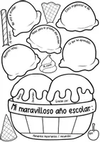 Vorschau - Arbeitsblätter - Eisbecher: Mi año escolar / Schuljahr - Spanischunterricht - Seite 1