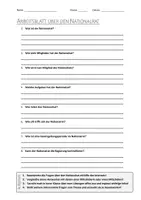 Vorschau - Arbeitsblätter - Lernplakat + AB mit Fragen zum Thema "Nationalrat" + Lösungsblatt + Infografik - Seite 1