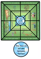 Vista previa - Tarjetas / Manipulativos - Verbos cuadrados "Was kann ich auf dem Spielplatz machen?" Deutsch / Alemán - página 3
