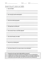 Vorschau - Arbeitsblätter - AB mit Fragen zum Thema "NBA" + Lösungsblatt - Deckblatt