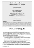 Vorschau - Arbeitsblätter - Stationenlernen Deutsch Frühling und Sommer Klasse 5-6 | Deutsch Sekundarstufe I Klasse 5-6 | Grammatik, Rechtschreibung, kreatives Schreiben, Niveaustufen, Laufzettel, Lösungen - Seite 1