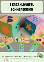 Vorschau - Mal- und Bastelvorlagen - Erzählwürfel Sommerferien - spielerisch SPRECHEN, ERZÄHLEN & ZUHÖREN - Deckblatt
