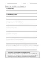 Vorschau - Arbeitsblätter - AB mit Fragen zum Thema "Nerven" + Lösungsblatt + Infografik - Deckblatt