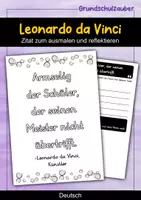 Vorschau - Arbeitsblätter - Leonardo Da Vinci Sparpaket - Steckbrief, Lückentext & Zitat - Seite 1